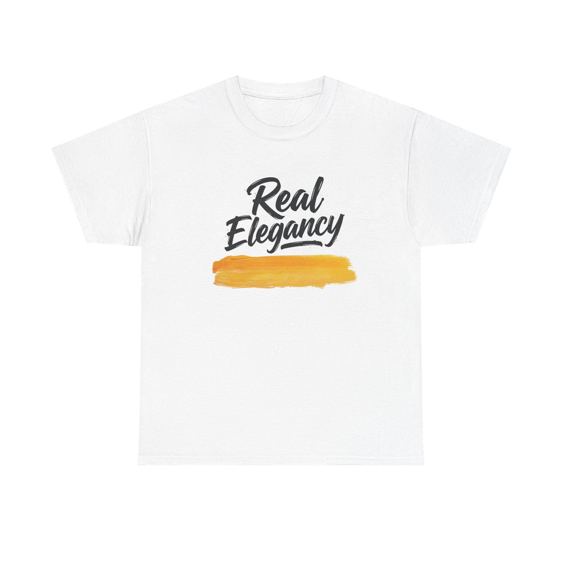 "Real Elegancy" Script Design with Gold Brushstroke