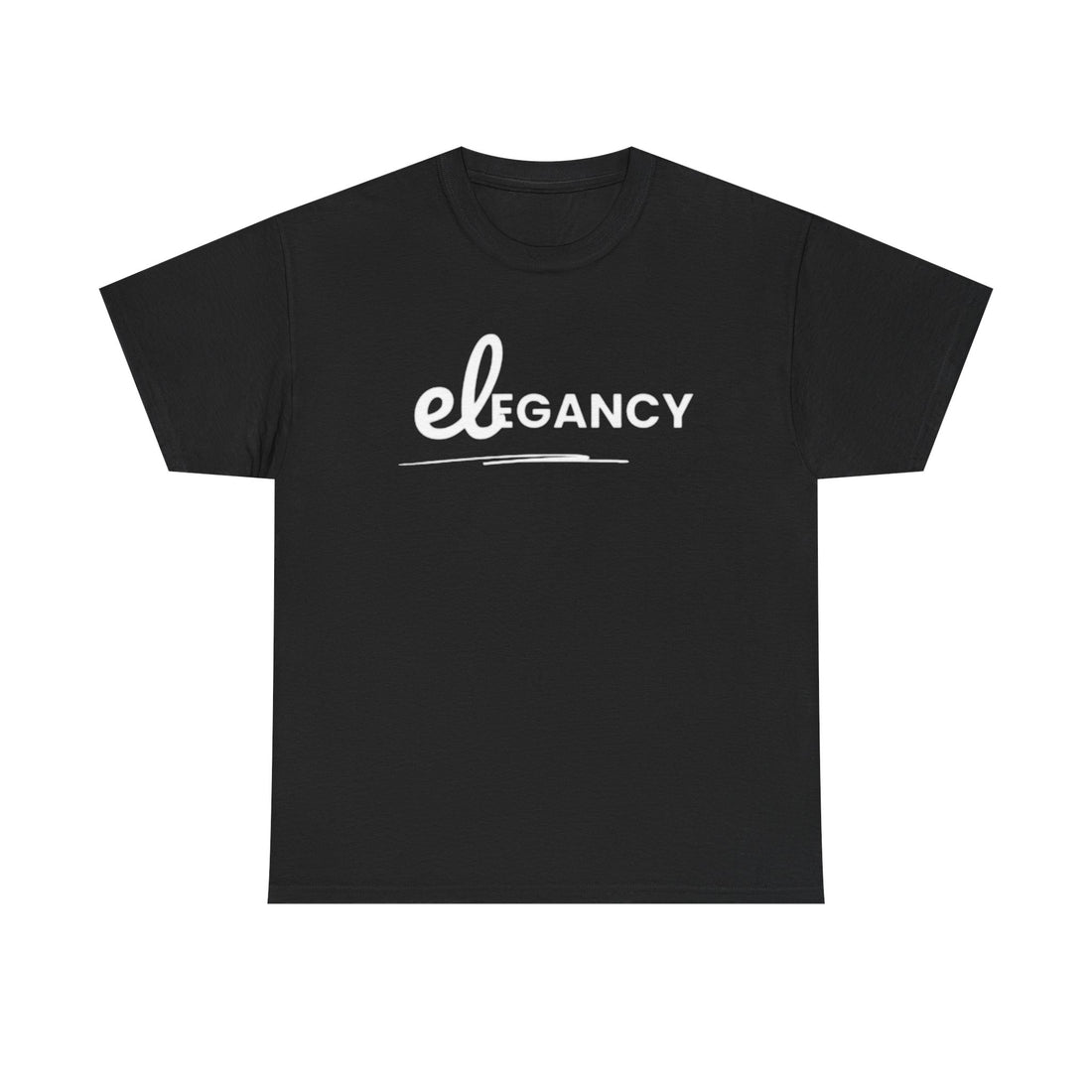 Elegancy script logo Tee | Typography graphic shirt, minimalist black white
