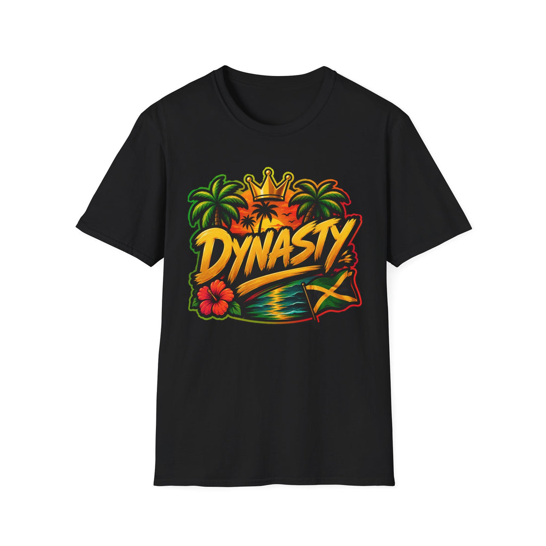 Dynasty Tropical Palm Crown T-Shirt | Island Sunset Graphic Tee
